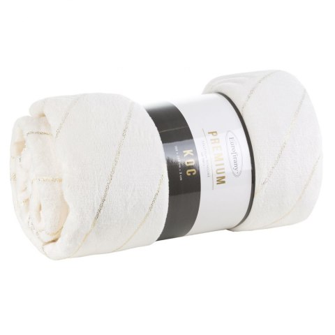 CIEPŁY CIEPŁY KOC EUROFIRANY PLED LOTOS 150 X 200 NARZUTA BIAŁY