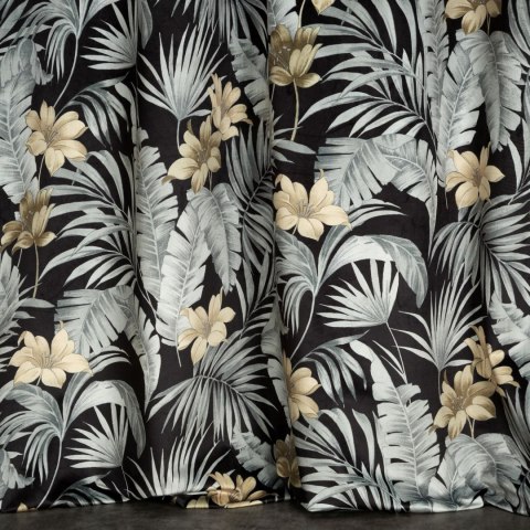 ZASŁONA   GOTOWA EUROFIRANY   LOREN 140X250 CM CZARNY