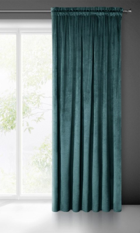 ZASŁONA   GOTOWA EUROFIRANY  1SZT. MELANIE NA TAŚMIE 140X270 CM CIEMNONIEBIESKI