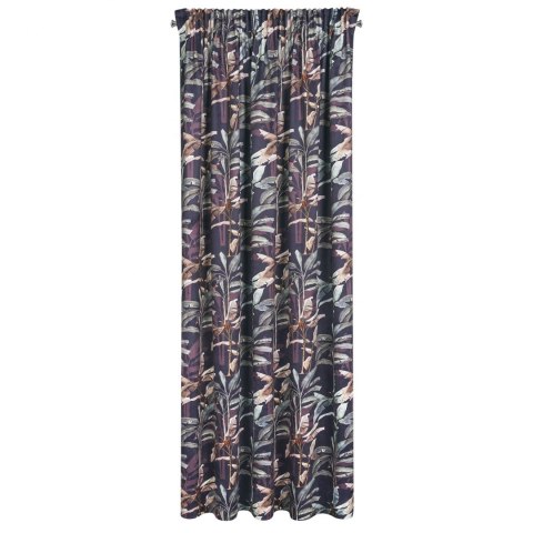 ZASŁONA   GOTOWA EUROFIRANY   1SZT. NIKOL NA TAŚMIE 140X270 CM GRAFITOWY