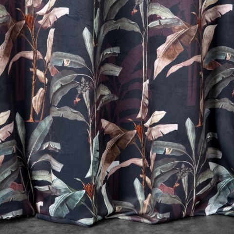 ZASŁONA   GOTOWA EUROFIRANY   1SZT. NIKOL NA TAŚMIE 140X270 CM GRAFITOWY