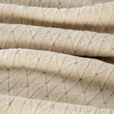 CIEPŁY KOC EUROFIRANY PLED D91 CINDY4 150X200 BEŻ 150X200 NARZUTA NA ŁÓŻKO EUROFIRANY BEŻOWY