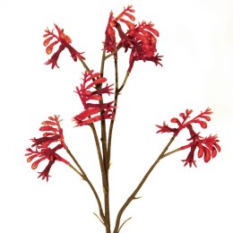 KWIAT NATU 221 DŁ. 75 CM DŁ. Z KWIATAMI 40 CM DŁ. KWIAT 6 CM CZERWONY