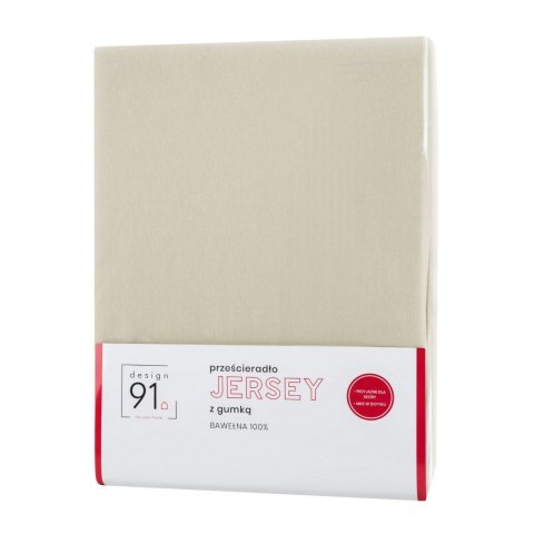 PRZEŚCIERADŁO Z GUMKĄ JERSEY D91 240X220 CM, WYS.30 CM BEŻOWY