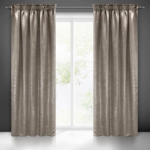 ZASŁONA GOTOWA EUROFIRANY 1SZT. EBRU NA TAŚMIE 140X270 CM BEŻOWY