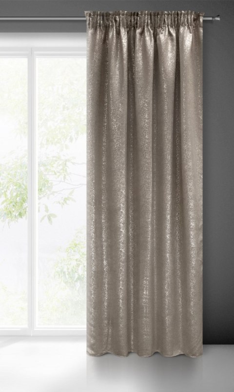 ZASŁONA GOTOWA EUROFIRANY 1SZT. EBRU NA TAŚMIE 140X270 CM BEŻOWY