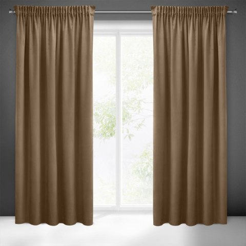 ZASŁONA GOTOWA EUROFIRANY 1SZT. SIBEL 140X270 T BRĄZ NA TAŚMIE 140X270 CM BRĄZOWY