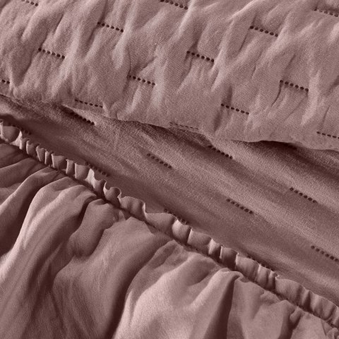 NARZUTA NA ŁÓŻKO EUROFIRANY LIBI 170X210 CM PUDROWY RÓŻ