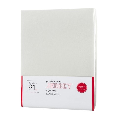 PRZEŚCIERADŁO Z GUMKĄ JERSEY D91 140X200 CM, WYS.30 CM KREMOWY