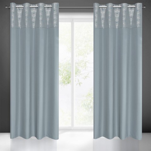 ZASŁONA GOTOWA EUROFIRANY 1SZT. DAFNE 140X250 CM SREBRNY