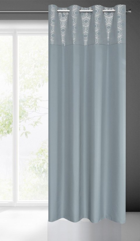 ZASŁONA GOTOWA EUROFIRANY 1SZT. DAFNE 140X250 CM SREBRNY