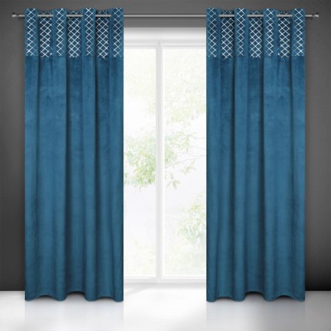 ZASŁONA GOTOWA EUROFIRANY 1SZT. HAZEL 140X250 CM GRANATOWY