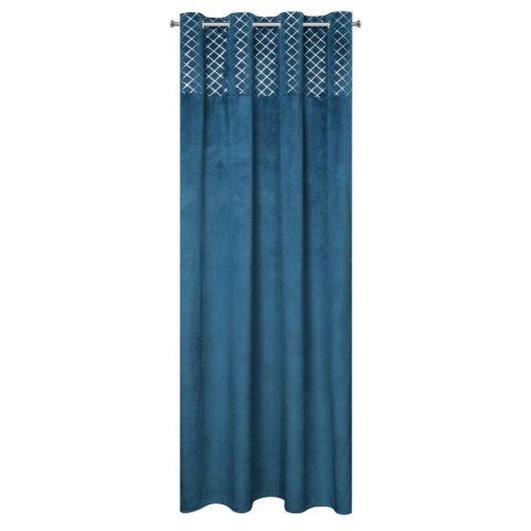 ZASŁONA GOTOWA EUROFIRANY 1SZT. HAZEL 140X250 CM GRANATOWY