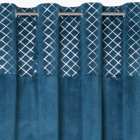 ZASŁONA GOTOWA EUROFIRANY 1SZT. HAZEL 140X250 CM GRANATOWY