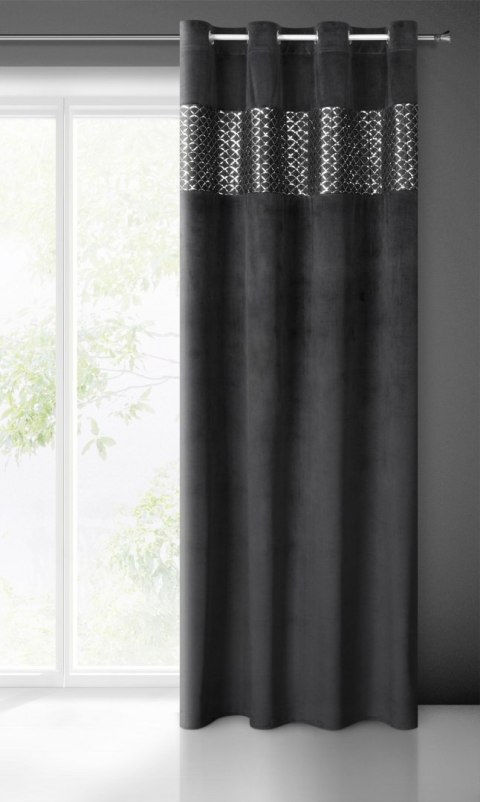 ZASŁONA GOTOWA EUROFIRANY 1SZT. MARGOT 140X250 CM CZARNY