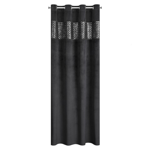 ZASŁONA GOTOWA EUROFIRANY 1SZT. MARGOT 140X250 CM CZARNY