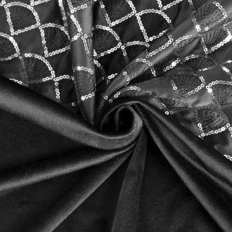 ZASŁONA GOTOWA EUROFIRANY 1SZT. MARGOT 140X250 CM CZARNY