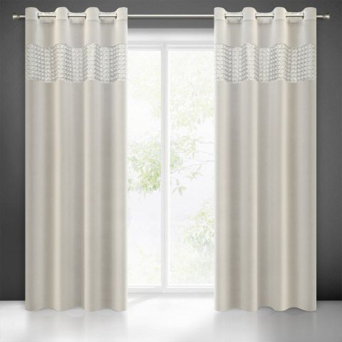 ZASŁONA GOTOWA EUROFIRANY 1SZT. MARGOT 140X250 CM SREBRNY