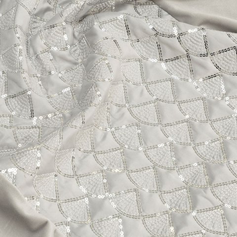 ZASŁONA GOTOWA EUROFIRANY 1SZT. MARGOT 140X250 CM SREBRNY