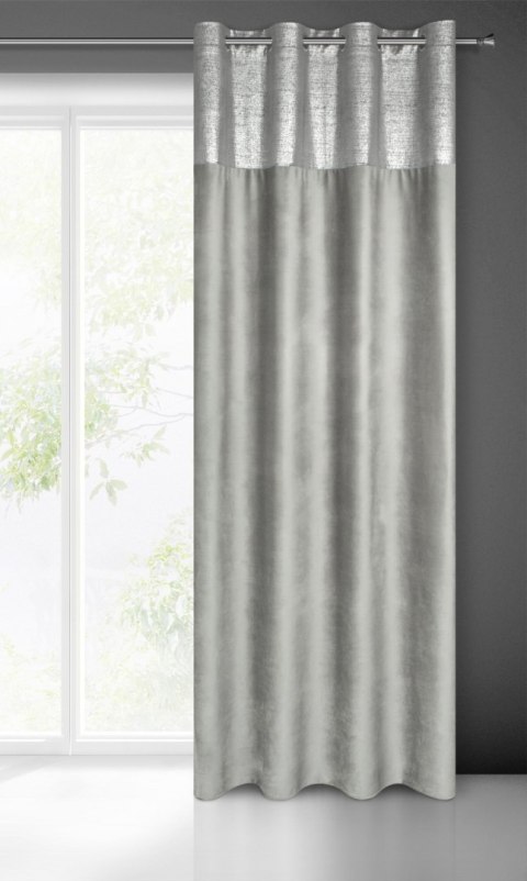 ZASŁONA GOTOWA EUROFIRANY  1SZT. PERI 140X250 CM SREBRNY