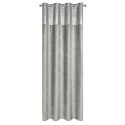 ZASŁONA GOTOWA EUROFIRANY  1SZT. PERI 140X250 CM SREBRNY