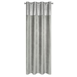 ZASŁONA GOTOWA EUROFIRANY  1SZT. PERI 140X250 CM SREBRNY