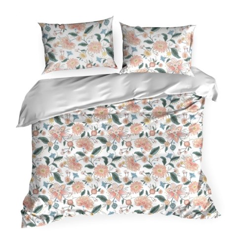 POŚCIEL EUROFIRANY KOMPLET POŚCIELI W PUDEŁKU MARCIA 160X200 70X80 160X200 CM, 2 SZT. 70X80 CM BIAŁY