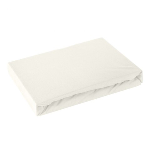 PRZEŚCIERADŁO JERSEY3 240X220 CM, WYS.30 CM KREMOWY