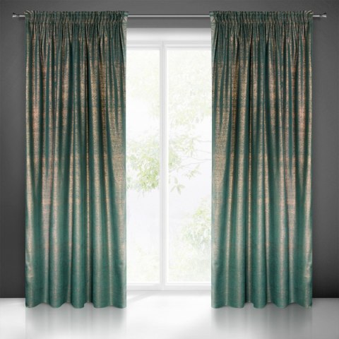 ZASŁONA GOTOWA EUROFIRANY 1SZT. AMBI NA TAŚMIE 140X270 CM CIEMNOTURKUSOWY