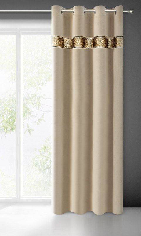 ZASŁONA GOTOWA EUROFIRANY 1SZT. BUENO 140X250 CM BEŻOWY