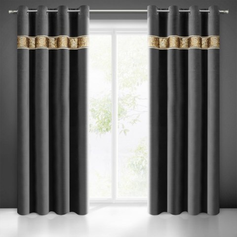 ZASŁONA GOTOWA EUROFIRANY 1SZT. BUENO 140X250 CM CZARNY