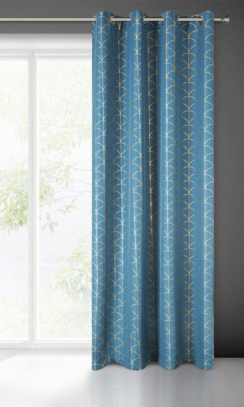 ZASŁONA GOTOWA EUROFIRANY 1SZT. CANDE 140X250 CM NIEBIESKI