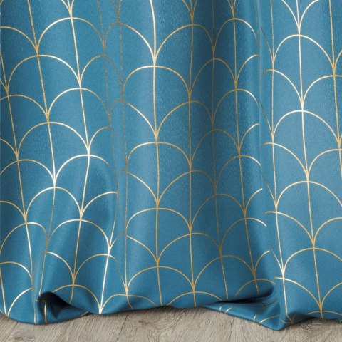 ZASŁONA GOTOWA EUROFIRANY 1SZT. CANDE 140X250 CM NIEBIESKI