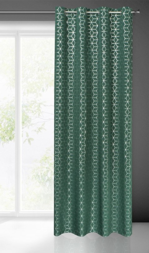 ZASŁONA GOTOWA EUROFIRANY 1SZT. CUBE 140X250 CM CIEMNOZIELONY
