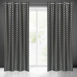 ZASŁONA GOTOWA EUROFIRANY 1SZT. CUBE 140X250 CM CZARNY