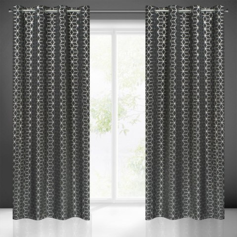 ZASŁONA GOTOWA EUROFIRANY 1SZT. CUBE 140X250 CM CZARNY