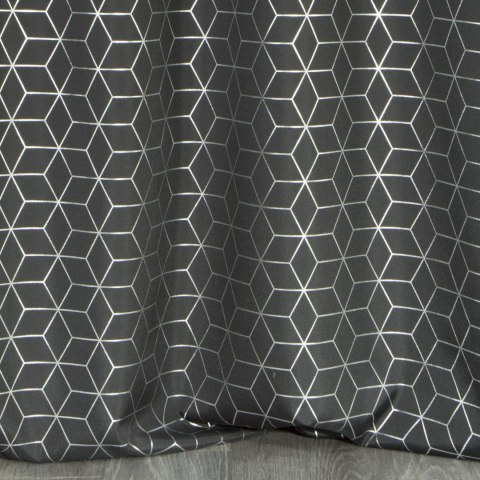 ZASŁONA GOTOWA EUROFIRANY 1SZT. CUBE 140X250 CM CZARNY