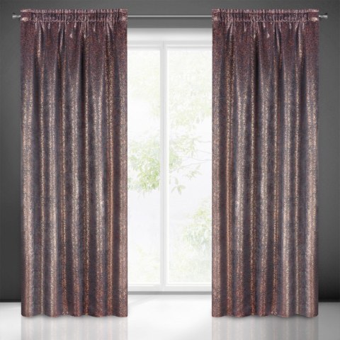 ZASŁONA GOTOWA EUROFIRANY 1SZT. EBRU NA TAŚMIE 140X270 CM MIEDZIANY