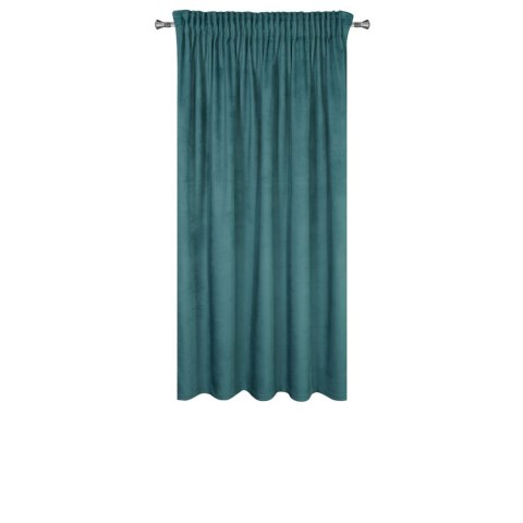 ZASŁONA GOTOWA EUROFIRANY FARGO NA TAŚMIE 140X175 CM TURKUSOWY