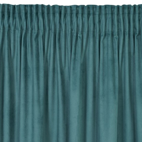 ZASŁONA GOTOWA EUROFIRANY FARGO NA TAŚMIE 140X175 CM TURKUSOWY