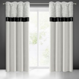 ZASŁONA GOTOWA EUROFIRANY 1szt JASMIN 140X250 CM SREBRNY