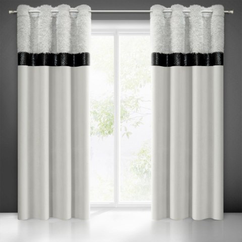 ZASŁONA GOTOWA EUROFIRANY 1szt JASMIN 140X250 CM SREBRNY