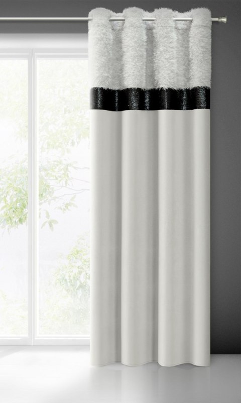 ZASŁONA GOTOWA EUROFIRANY 1szt JASMIN 140X250 CM SREBRNY