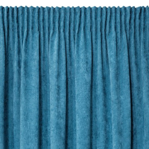 ZASŁONA GOTOWA EUROFIRANY 1SZT. ANISA NA TAŚMIE 140X270 CM TURKUSOWY