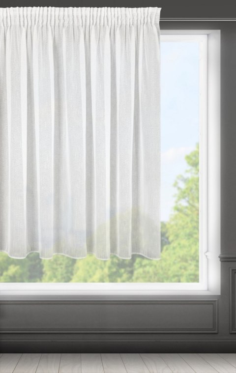 FIRANA GOTOWA EUROFIRANY   LILIAN NA TAŚMIE 300X145 CM BIAŁY