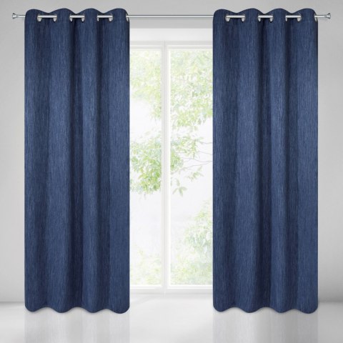 ZASŁONA GOTOWA EUROFIRANY   1SZT. ROSSIE 140X250 CM GRANATOWY