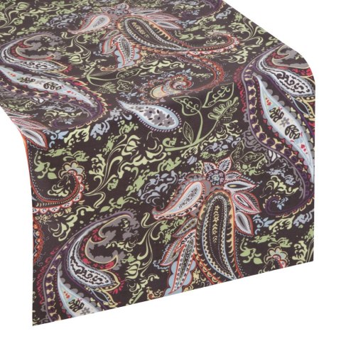 BIEŻNIK EUROFIRANY OBRUS   ADINA 35X180 CM CZARNY