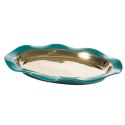 PATERA EUROFIRANY DEKORACYJNA EUROFIRANY  MAJA 35X26X4 CM TURKUSOWY