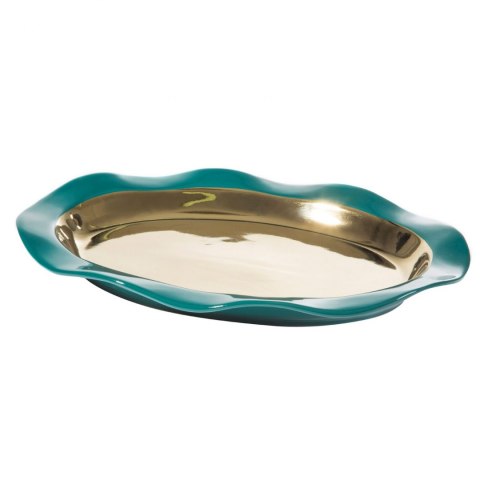 PATERA EUROFIRANY DEKORACYJNA EUROFIRANY  MAJA 35X26X4 CM TURKUSOWY