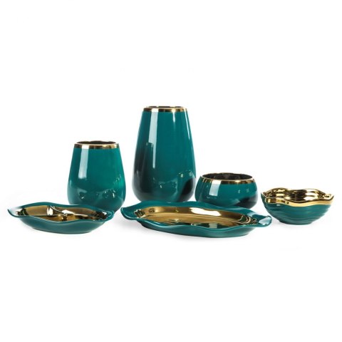 PATERA EUROFIRANY DEKORACYJNA EUROFIRANY  MAJA 35X26X4 CM TURKUSOWY